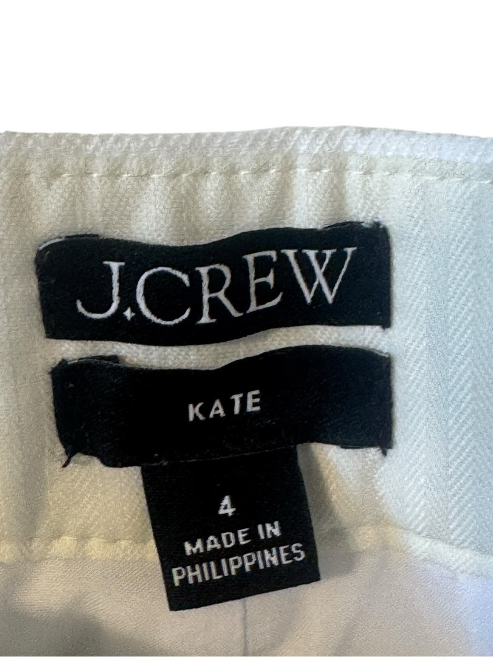 J.Crew Kate Straight-Leg Pant Stretch Linen Blend White 4 - Picture 7 of 10